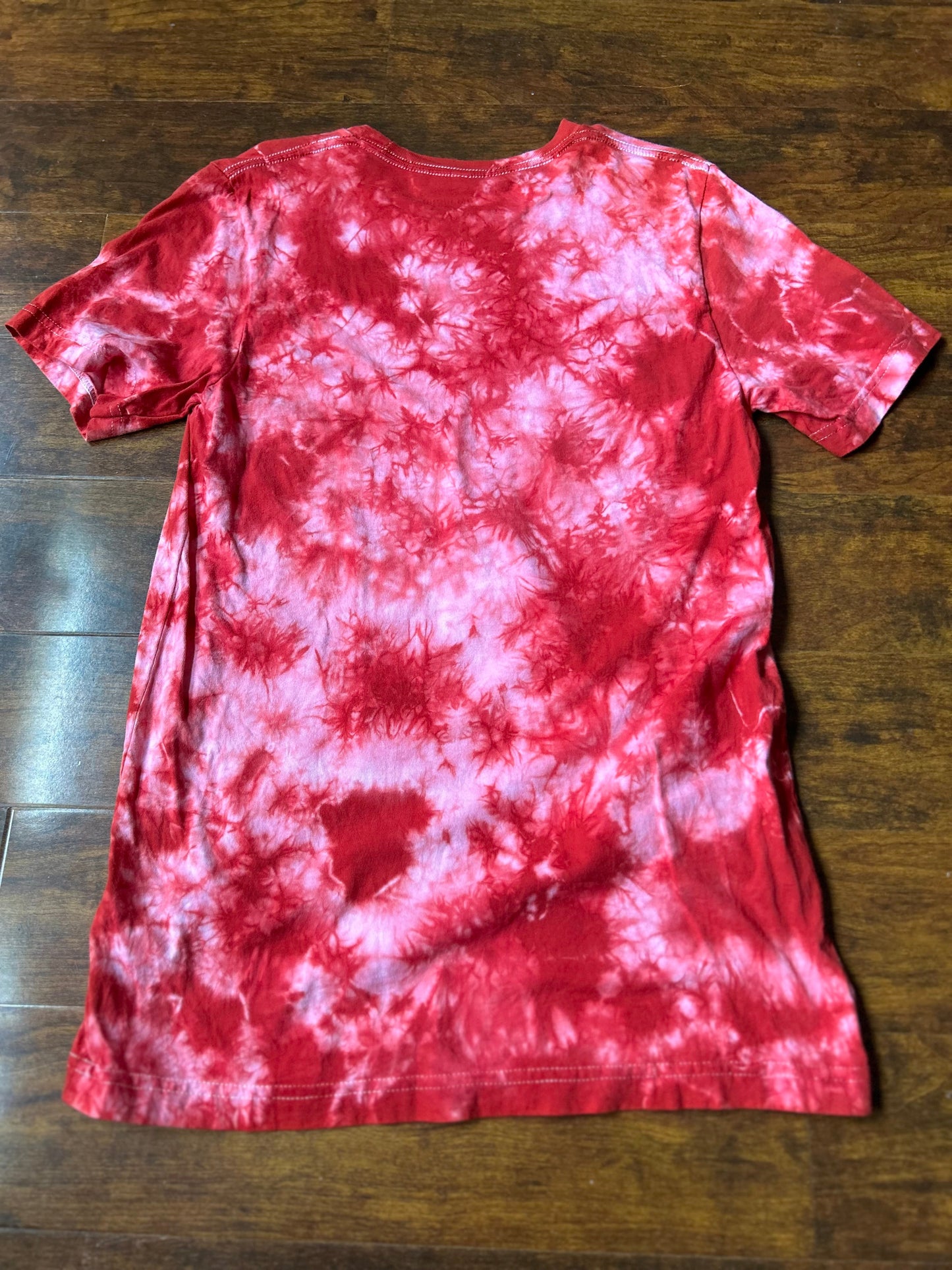 Dyed by hand Tie-Dye Tee’s in Red