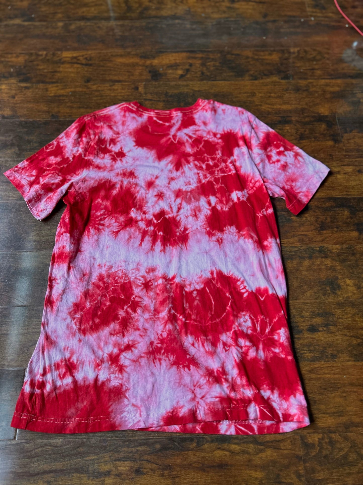Dyed by hand Tie-Dye Tee’s in Red