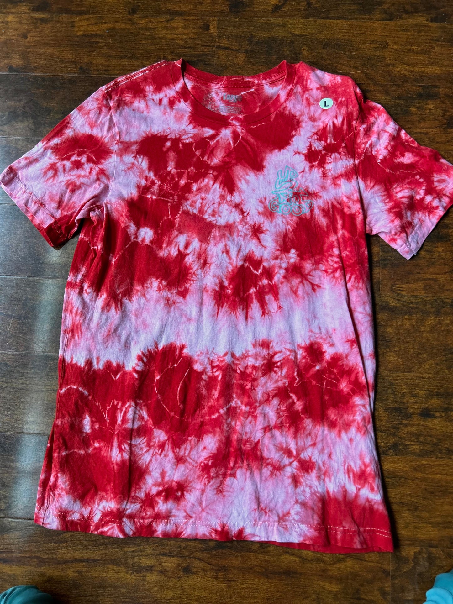 Dyed by hand Tie-Dye Tee’s in Red